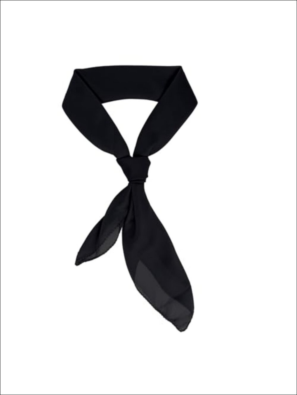 Chiffon Square Scarf 1950s Costume Neckerchief 25.6in